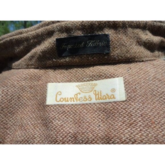 Vintage Men’s Countess Mara 100% Wool Long Sleeve Shirt Herringbone Large - Picture 8 of 10